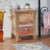 Fullen Handcrafted Boho 2 Drawer Mango Wood Nightstand Natural - Christopher Knight Home