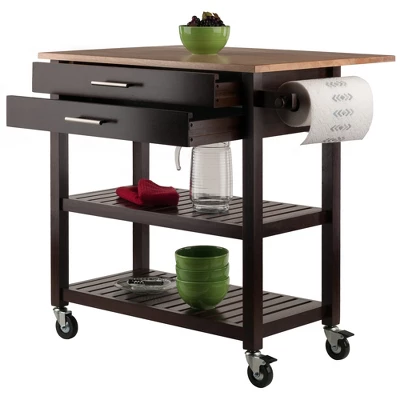 Langdon Kitchen Cart Cappuccino - Winsome 12 Langdon Kitchen Cart Cappuccino - Winsome - Image 12