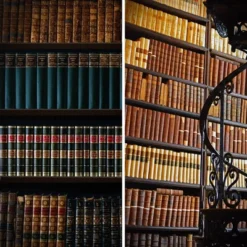 6" Double Sided Library Canvas Room Divider Brown - Oriental Furniture -Furniture Series Store GUEST 9af81776 c899 440e 8272 eb33ba97c09f