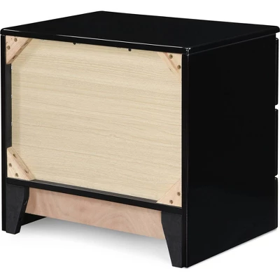 Hudson 2 Drawer Nightstand Black - ClickDecor 6 Hudson 2 Drawer Nightstand Black - ClickDecor - Image 6