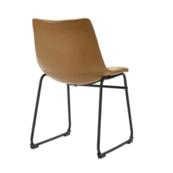 Set Of 2 Laslo Modern Upholstered Faux Leather Dining Chairs - Saracina Home -Furniture Series Store GUEST 9c08c6e5 09f4 403a 844a a5fe7811db86