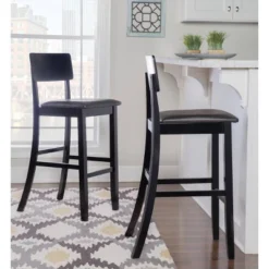 29" Torino Contemporary Barstool Hardwood/Black - Linon 17 29" Torino Contemporary Barstool Hardwood/Black - Linon -Furniture Series Store GUEST 9c52ade7 d20d 4a0d a10b 9c1075030260