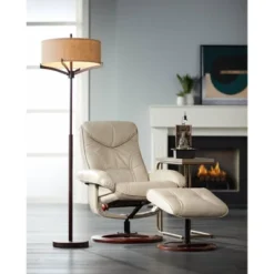 BenchMaster Newport Taupe Faux Leather Recliner Chair Modern Armchair Ottoman Footrest Ergonomic Manual Reclining Swivel For Bedroom Living Room Home -Furniture Series Store GUEST 9caf0e93 3c47 49cb b545 29fc3717061d