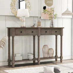 Console Table With Two Storage Drawers And Bottom Shelf-ModernLuxe -Furniture Series Store GUEST 9e9872a5 f2d5 4d1b aebf 3f219a60d4d3