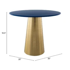 Rizal Side Table Dark Blue/Gold - ZM Home -Furniture Series Store GUEST 9eaf4b50 95cb 4bcf 9697 9f3999a96b5b