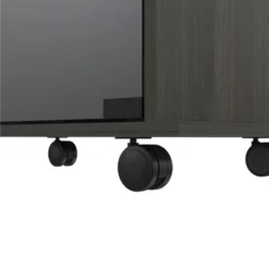 TUHOME Portable Dukat Wine And Liquor Bar Storage Display Cabinet Cart With Glass Door, 4 Wheels, 2 Shelves, And 6 Cubbies 8 TUHOME Portable Dukat Wine And Liquor Bar Storage Display Cabinet Cart With Glass Door, 4 Wheels, 2 Shelves, And 6 Cubbies -Furniture Series Store GUEST 9ec63e9c 29f6 40c8 8e46 903f17ceb2b4