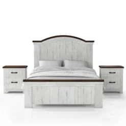 3pc Willow Rustic Bedroom Set With 2 Nightstands Distressed White/Walnut - HOMES: Inside + Out 16 3pc Willow Rustic Bedroom Set With 2 Nightstands Distressed White/Walnut - HOMES: Inside + Out -Furniture Series Store GUEST 9f0f4443 b3a9 4d75 9ed5 43419b4e2371