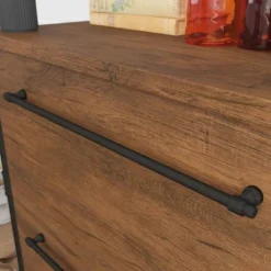 2 Drawer Iron City Lateral File Cabinet Checked Oak - Sauder -Furniture Series Store GUEST 9f9026a7 2ab3 456d b502 8f84c36da718