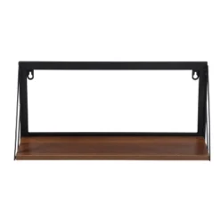 Honey-Can-Do Small Laundry Wall Shelf With Wood Walnut -Furniture Series Store GUEST a1da88c2 c8ec 4f81 8c7d f81b757790cd