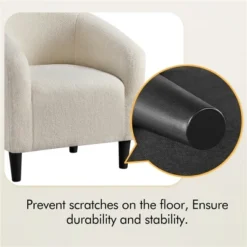 Yaheetech Upholstered Armchair Accent Barrel Chair -Furniture Series Store GUEST a28213fc 9a71 49e4 93c3 67cfe7a93199