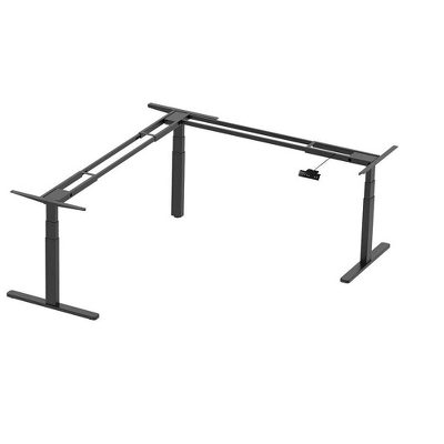 Monoprice Triple Motor Height Adjustable Sit-Stand Corner Desk Frame - Black, 3 Leg Corner, L Shaped Table Base, Programmable Memory Settings 1 Monoprice Triple Motor Height Adjustable Sit-Stand Corner Desk Frame - Black, 3 Leg Corner, L Shaped Table Base, Programmable Memory Settings