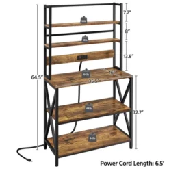 Yaheetech 5-Tier Kitchen Baker’s Racks With Power Outlets, Coffee Bar Station With Hutch -Furniture Series Store GUEST a2ccafac b3e0 4c9a bdda 8c95ebd80ca1