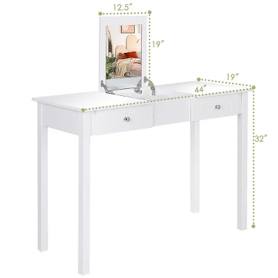 Costway Vanity Table Dressing Table Flip Top Desk Furniture White 1 Costway Vanity Table Dressing Table Flip Top Desk Furniture White