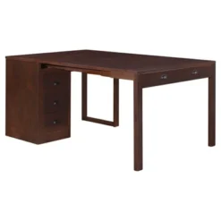 Expanding Desk With Ottoman And Converts To Table Expresso Brown - Stakmore -Furniture Series Store GUEST a3bf404d 1e3e 4bc9 9a1b 5eb8f94dd7a4