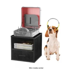 Hastings Home End Table, Stackable Modular Cube With Drawer, Black -Furniture Series Store GUEST a5ca4d99 9369 4ef3 8f3c bf681ca8a13e