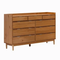 Mid-Century Modern Solid Wood 9 Drawer Horizontal Dresser - Saracina Home -Furniture Series Store GUEST a5d5644c 70fb 4098 a150 33db6395ee8f