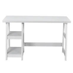 Costway Trestle Computer Desk Home Office Workstation W/Removable Shelves Vintage BlueWhite -Furniture Series Store GUEST a76b249d 90f6 4972 9ff9 20d9c64a5d90