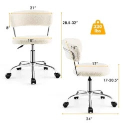 Tangkula Computer Desk Chair Adjustable Office Chair Swivel Vanity Chair -Furniture Series Store GUEST a7bbf0c0 96a9 4afd 9896 944f9dfcb2db
