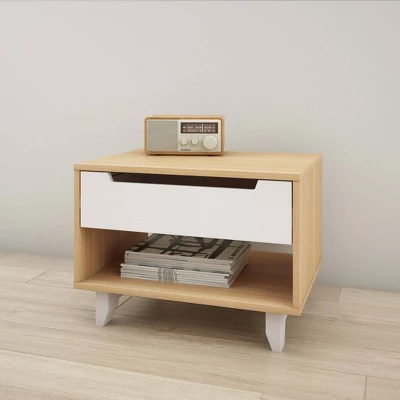 Open Shelf 1 Drawer Nightstand - Nexera 1 Open Shelf 1 Drawer Nightstand - Nexera
