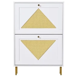 23.6" Rattan Modern Shoe Cabinet With 2 Flap Drawers - ModernLuxe 15 23.6" Rattan Modern Shoe Cabinet With 2 Flap Drawers - ModernLuxe -Furniture Series Store GUEST a89be134 8ce5 48e9 8afe 4ffbfb45481b