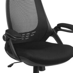 Emma And Oliver High Back Black Mesh Executive Swivel Office Chair With Flip-Up Arms -Furniture Series Store GUEST a9600b06 4283 48f9 a3cc d61d5a133e01