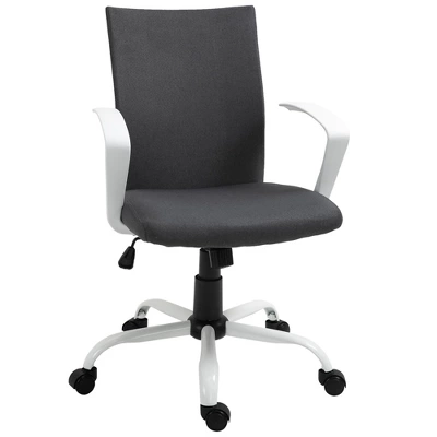 Vinsetto Mid Back Home Office Chair With Adjustable Height, High Armrests And Rocking Function 6 Vinsetto Mid Back Home Office Chair With Adjustable Height, High Armrests And Rocking Function - Image 6