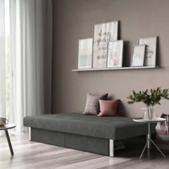 Saddie Futon With Storage Drawers Gray - Room & Joy -Furniture Series Store GUEST aa2674fd eacd 4cca 89b7 8d480daf02b7