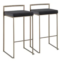 Set Of 2 Fuji Industrial Stackable Barstools - LumiSource -Furniture Series Store GUEST aa56ae89 7ca3 4bb6 b1fa 464e8d7c9b26