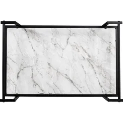 Honey-Can-Do 2 Tier Bar Cart Faux Marble -Furniture Series Store GUEST aa6d7a80 6e09 494d b577 b082d12b4e9b