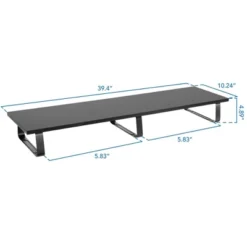Mount-It! Extra Long Monitor Desk Riser, Desktop Organizer For Double Computer Screens, Laptops, Desktops, TVs, 39 Inches Extra Wide, 44 Lbs. Capacity -Furniture Series Store GUEST aae64541 f2ce 4147 937c 74398d75c31f