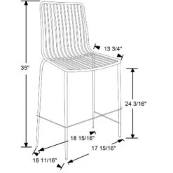 Set Of 2 Sodra Rounded Seat Wire Counter Height Barstool Black - Threshold™ -Furniture Series Store GUEST aba0b7b0 e031 40e5 a117 6b6b5d67048f