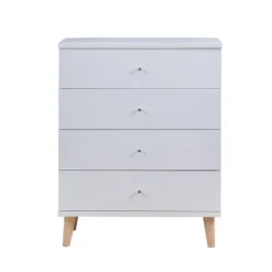 Retreat Mid-Century 4 Drawer Chest White - MiBasics -Furniture Series Store GUEST ac435bad e3c4 45e0 b437 6e768dcaa00d