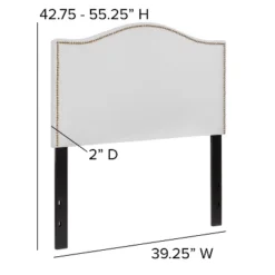 Flash Furniture Lexington Upholstered Twin Size Headboard With Accent Nail Trim In White Fabric -Furniture Series Store GUEST ac6d7a06 5ff6 497a 94b9 6082ee840fc0