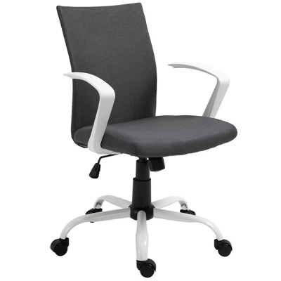 Vinsetto Mid Back Home Office Chair With Adjustable Height, High Armrests And Rocking Function 3 Vinsetto Mid Back Home Office Chair With Adjustable Height, High Armrests And Rocking Function - Image 3