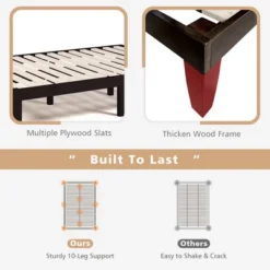 Costway Full Size Wood Bed Frame & 10'' Foam Mattress Set CertiPUR-US Certified Natural/Espresso -Furniture Series Store GUEST adadf0d3 dd30 460e b118 fb5ac99a0509