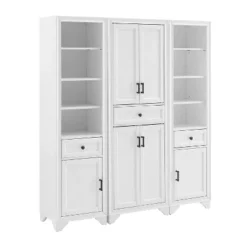 3pc Tara Pantry Set - Pantry And 2 Linen Cabinets - Crosley -Furniture Series Store GUEST ae44f24e 85f0 40f3 bb87 5c4f0d24bdee