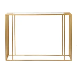 Contemporary Metal Mirrored Console Table Gold - Olivia & May -Furniture Series Store GUEST ae72bdfc 322f 456b bcfb 3568ffe5d267
