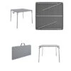 38.5" Fold In Half Multi-Purpose Card Table With Handle Gray - Room & Joy
