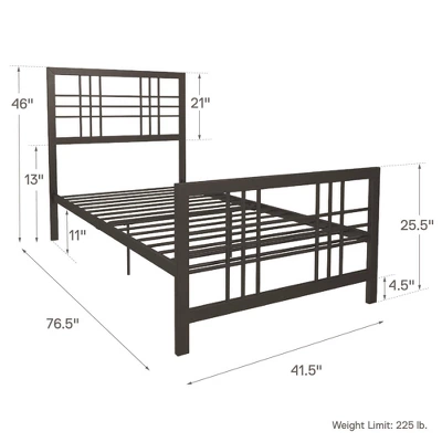 Bellatrix Metal Bed Black - Room & Joy 12 Bellatrix Metal Bed Black - Room & Joy - Image 12