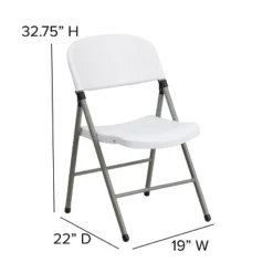 Emma And Oliver 2 Pack Commercial White Plastic Event Party Rental Folding Chair -Furniture Series Store GUEST aff5e1bf a551 49c6 9294 1947ffa3963f