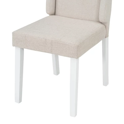 6 PCS Classic Wood Extendable Dining Table Set, Rectangular Table With 4 Upholstered Chairs & Bench, Gray+White-ModernLuxe 12 6 PCS Classic Wood Extendable Dining Table Set, Rectangular Table With 4 Upholstered Chairs & Bench, Gray+White-ModernLuxe - Image 12