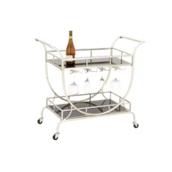 Modern 2 Tier Cart Silver - Olivia & May 11 Modern 2 Tier Cart Silver - Olivia & May -Furniture Series Store GUEST b1196932 8bd1 40f4 a4e9 679cc66c786e