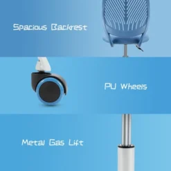 Costway Office Task Desk Armless Chair Adjustable Mid Back Swivel Study Chair RoseBlueTurquoisePurple -Furniture Series Store GUEST b1525d18 9406 48e9 ab3d 1230c0039384