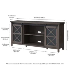 68 In. Alder Brown TV Stand - Henn&Hart -Furniture Series Store GUEST b1666cae fe64 4cf2 936c d027c4ab92c0