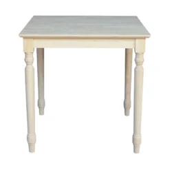 30" Square Solid Table Unfinished - International Concepts