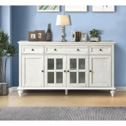 Nikolaj 58'' Wide 3 Drawer Traditional Sideboard With Solid Wood Legs| KARAT HOME -Furniture Series Store GUEST b4b2a5ea 7194 4d53 8aa7 668ca0e2f833