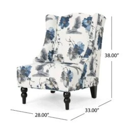 Toddman High-Back Club Chair Floral Print Blue - Christopher Knight Home 7 Toddman High-Back Club Chair Floral Print Blue - Christopher Knight Home -Furniture Series Store GUEST b5b8df13 abb3 4d25 9f10 4218e8cad6de