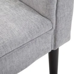 HOMCOM 52" Linen Upholstered Accent Ottoman Bench With Armrests, Light Gray -Furniture Series Store GUEST b5c7492f 4d08 45d6 bddd 38cb7eed4dfc