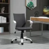 Vinsetto Mid Back Home Office Chair With Adjustable Height, High Armrests And Rocking Function