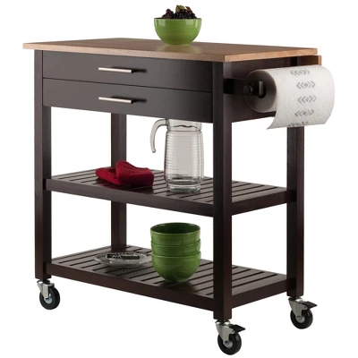 Langdon Kitchen Cart Cappuccino - Winsome 10 Langdon Kitchen Cart Cappuccino - Winsome - Image 10